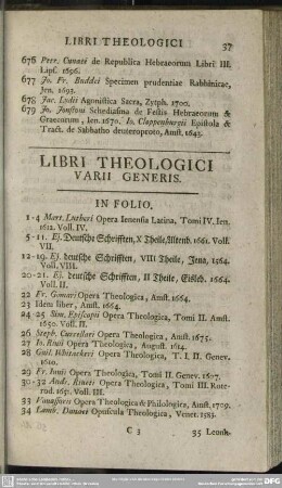 Libri Theologici Varii Generis