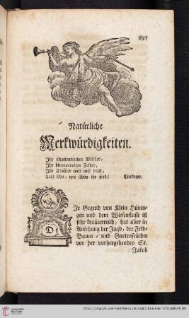 Natürliche Merkwürdigkeiten.
