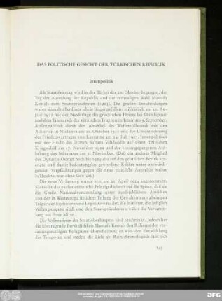 Das Politische Gesicht Der Türkischen Republik