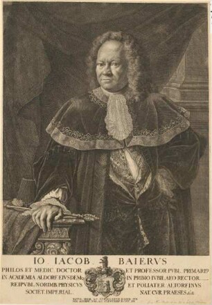Jo. Jacob Baierus; geb. 14. 06.1677 in Jena; gest. 14.07.1735 in Altdorf