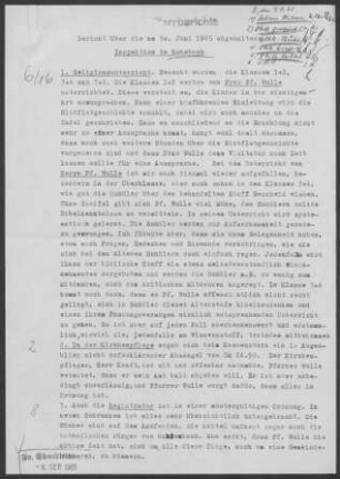 Hohebach: Inspektionsbericht 1965