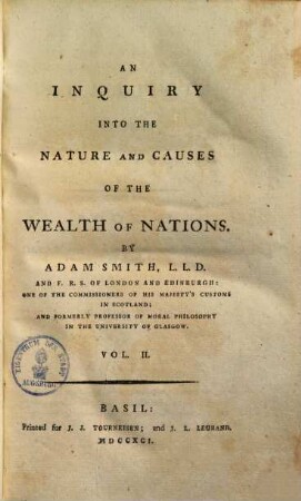 An Inquiry into the nature and causes of the wealth of nations, 2.