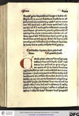 Distinctio septima sexte partis huius summe.