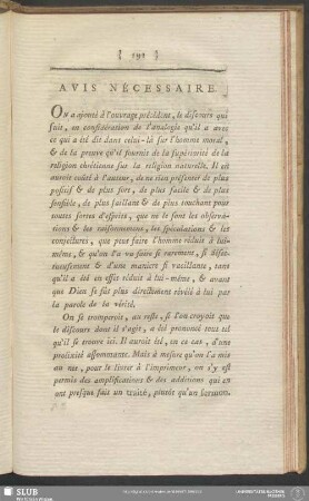 Avis Nécessaire