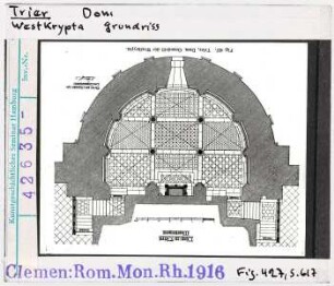 Trier, Dom: Westkrypta, Grundriss