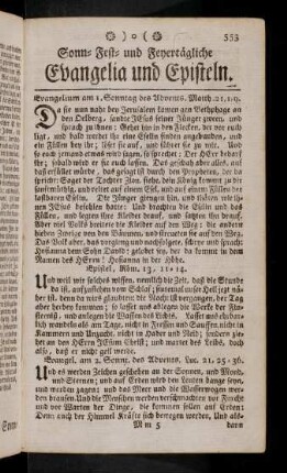553-560, Am 1. Sonntag des Advents; ...