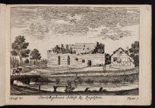 Das Abgebrant Schloß zu Ziegelstein. - Ehemaliger Herrensitz Hallerschloss, Nürnberg-Ziegelstein