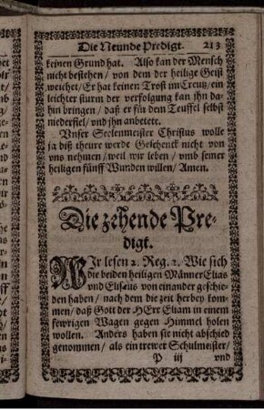 Die zehende Predigt