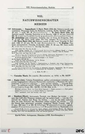 VIII. Naturwissenschaften, Medizin (Nr. 307-360)
