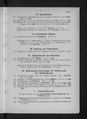 C. Zahnheilkunde