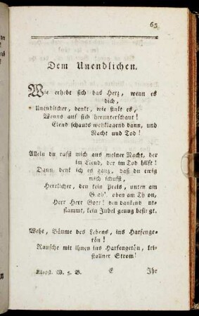 Dem Unendlichen