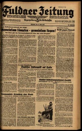 Ausgabe vom Mittwoch, den 11. Juni 1941.