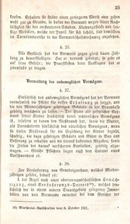 Verwaltung des unbeweglichen Vermögens.