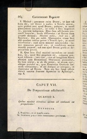 564-568, Caput VII. De Praeparatione adhibendâ.