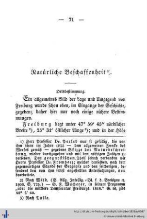 I. Natürliche Beschaffenheit