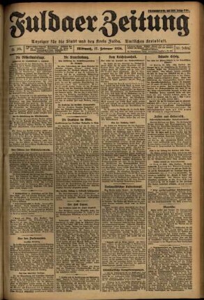 Ausgabe vom Mittwoch, den 17. Februar 1926.