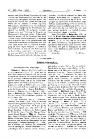 Zeitschriftenschau