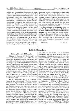 Zeitschriftenschau