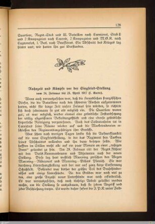 Ruhezeit und Kämpfe vor der Siegfried-Stellung