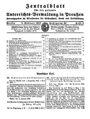 Anstellung der Volksschullehrer : [Amtlicher Teil]