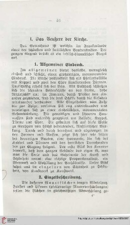 I: Das Äußere der Kirche