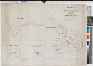 Lützel-Bilstein (Hilchenbach) Spezialkarte der Oberförsterei (ehem. Hilchenbach?) Sektion 6 Schutzbezirk Müsen nach 1903 1 : 5000 66 x 92,5 Zeichnung KSA Nr. 1697