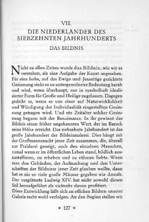 VII. Die Niederländer des siebzehnten Jahrhunderts Das Bildnis