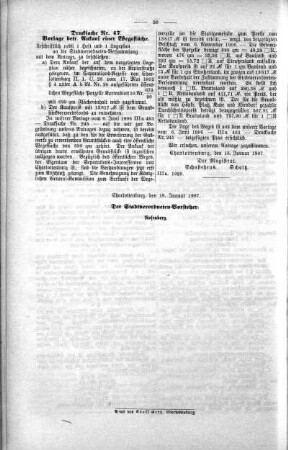 In nicht öffentlicher Sitzung (47.), 23. Januar 1907
