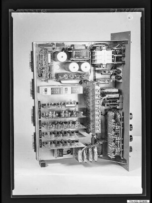 Meßwerterfassungsanlage, Draufsicht Einschub 2, Foto 1973