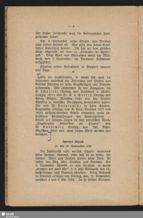 Zweiter Besuch 12. bis 19 November 1830