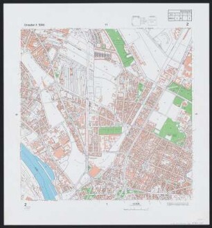 2 : Gemarkungen Dresden Neustadt, Pieschen, Friedrichstadt, Hellerberge, Altstadt I, 1982 : 2 : Gemarkungen Dresden Neustadt, Pieschen, Friedrichstadt, Hellerberge, Altstadt I. - 17. Aufl. - [Dresden] : Stadtvermessungsamt , 1982. - 1 Kt. : mehrfarb.