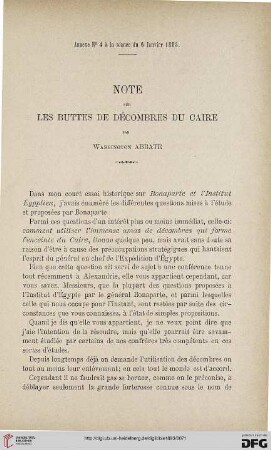 3.Ser. 4.1893: Note sur les buttes de décombres du Caire
