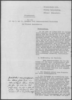 Geradstetten: Pfarrbericht 1945