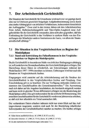 32-70, 7. Der Arbeitsbereich Gerichtshilfe
