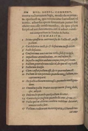 Ad compendium in Titulos Pactis.