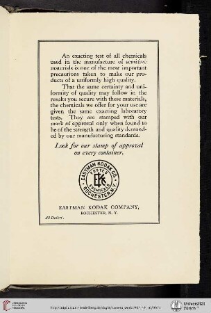 Eastman Kodak Company [Tested Chemicals]