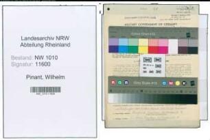 Entnazifizierung Wilhelm Pinant , geb. 21.05.1900 (Polizeibeamter)