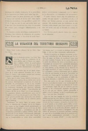 La violación del territorio uruguayo