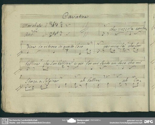 Cavatina: "Che vezzose contadine"