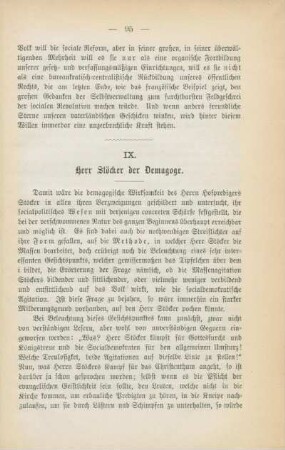 IX. Herr Stöcker der Demagoge