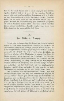 IX. Herr Stöcker der Demagoge