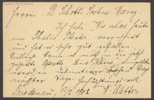 Brief an B. Schott's Söhne : 13.02.1902