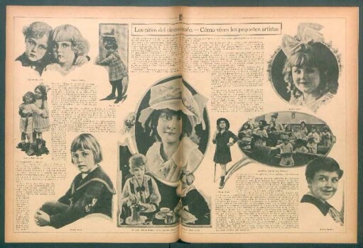 Los niños el cinematógrafo.- Cómo viven los pequeños artistas.