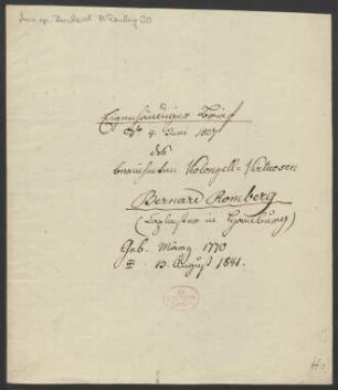Brief an Friedrich Kunst : 04.06.1827