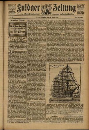 Zweite Ausgabe vom Dienstag, den 24. April 1906.