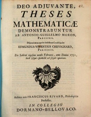 Theses mathematicae