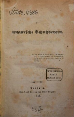Der ungarsche Schutzverein