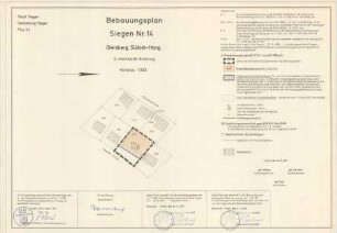 Bebauungsplan Siegen Nr. 14, Giersberg Südost-Hang, 2. vereinfachte Änderung, Stadt Siegen, Gemarkung Siegen, Flur 23