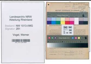 Entnazifizierung Werner Vogel , geb. 10.03.1921 (Autoschlosser)