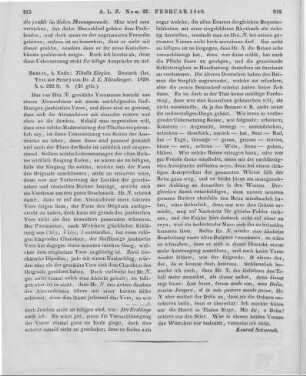 Tibullus, A.: Tibulls Elegien. Deutsch v. J. E. Nürnberger. Berlin: Ende 1838